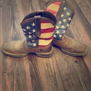 Durango patriotic pull on western flag boots